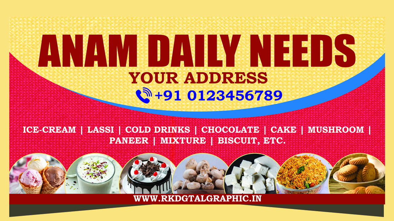 Daily Needs Flex Banner Design, Daily Needs Banner