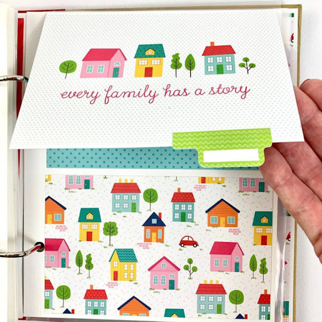 No Place Like Home Scrapbook Album Page with cute neighborhood houses
