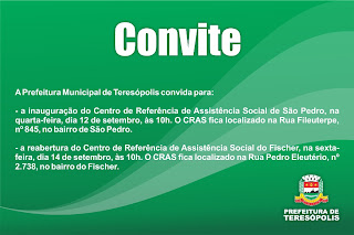 PMT - CONVITE CRAS FISCHER E SÃO PEDRO