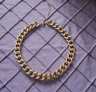 gold chunky chain necklace topshop haul july 2013