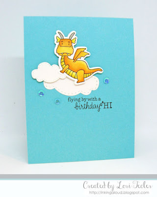 Flying By with a Birthday Hi card-designed by Lori Tecler/Inking Aloud-stamps from Taylored Expressions