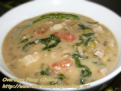 Ginataang Munggo, Mung Bean Soup with Coconut Cream