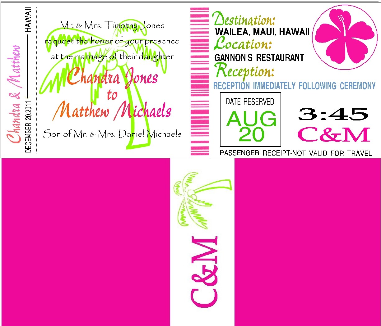 hawaiian wedding invitations