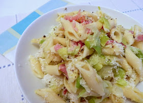 Penne with Speck and Leeks