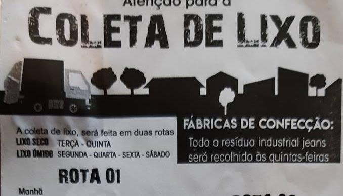 Campanha da coleta do lixo seco e lixo molhado