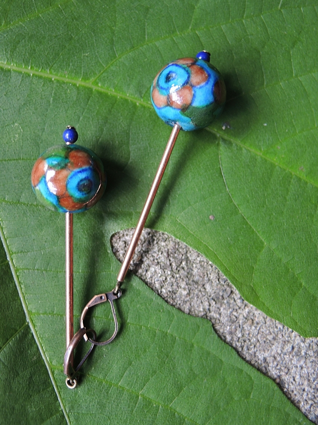 DIY oorbellen/earrings "Blue Planet"