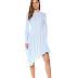 BCBGMAXAZRIA Women's Rayanne Asymmetrical Shirt Dress