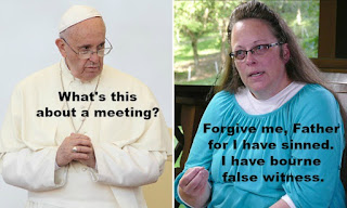 Pope Francis and Kim Davis