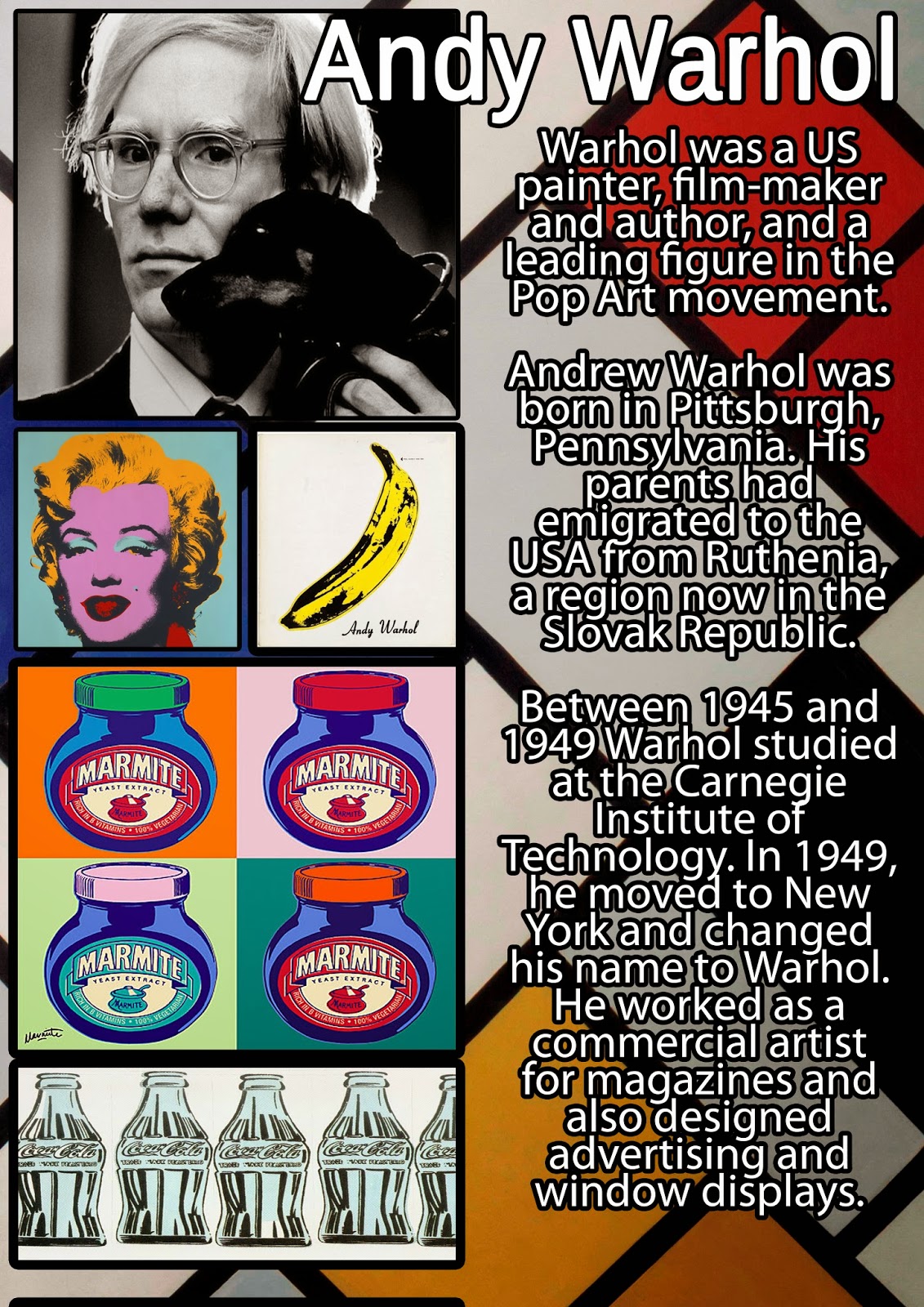Exam Unit Unit 2 Artist Research Andy Warhol Exam Unit Unit 2 Artist Research Andy Warhol