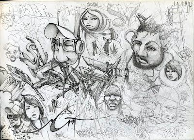 create graffiti sketches