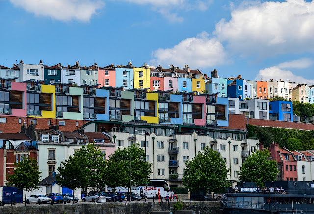 The colourful houses of Bristol city centre