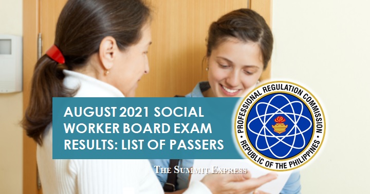 SWLE RESULTS: August 2021 Social Worker board exam