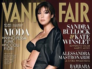 Image: Pregnant cover girl for second time ... Actress Monica Bellucci said she wanted to show being a middle-aged mum is not a problem