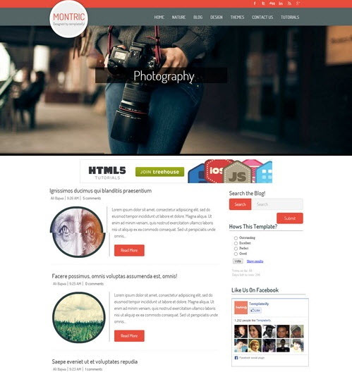 Montric Magazine Blogger Template