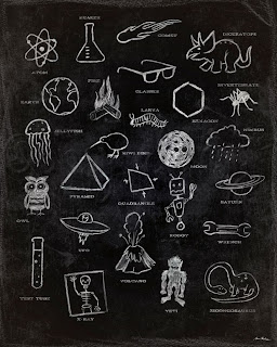 science theme abc's wall art 