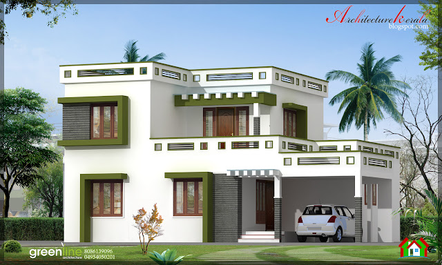 Architecture Kerala  3 BHK NEW MODERN STYLE KERALA HOME DESIGN IN