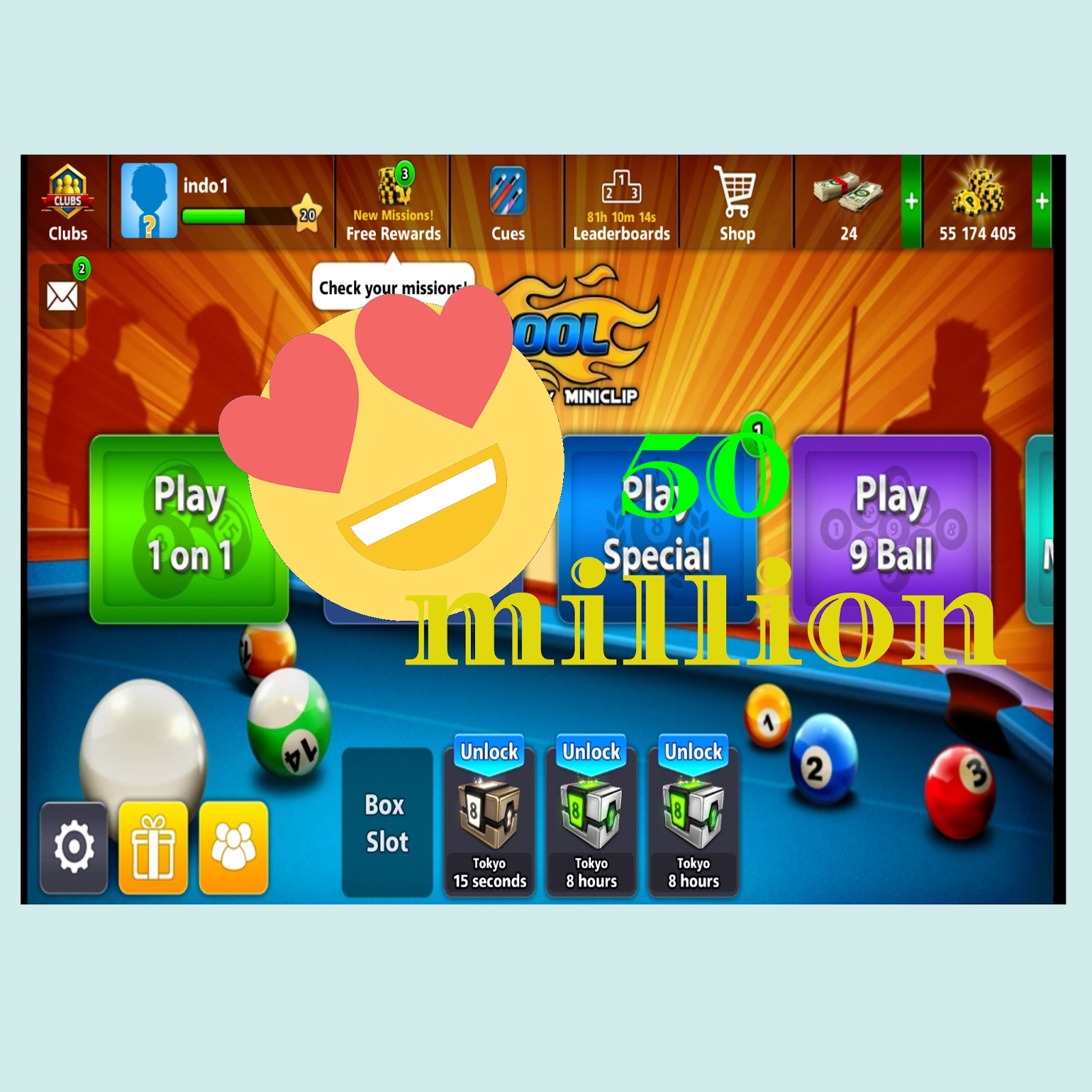 8 Ball Pool Coins Free 50 Million Every Week