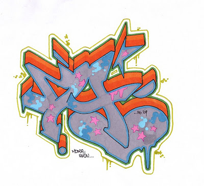 graffiti letters 3d. 3D Bubble Graffiti Letter A by