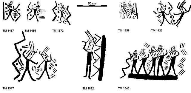 Ποικιλία danzantes στο Toro Muerto. [Credit: Wołoszyn / Cambridge Archaeological Journal, 2024]