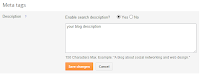 Custom Meta description box not available in blogger post editor !