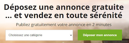 La rubrique « Déposer annonce gratuite » de Paruvendu
