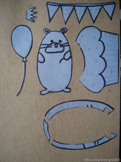 Hedgehog Birthday Card Stencils