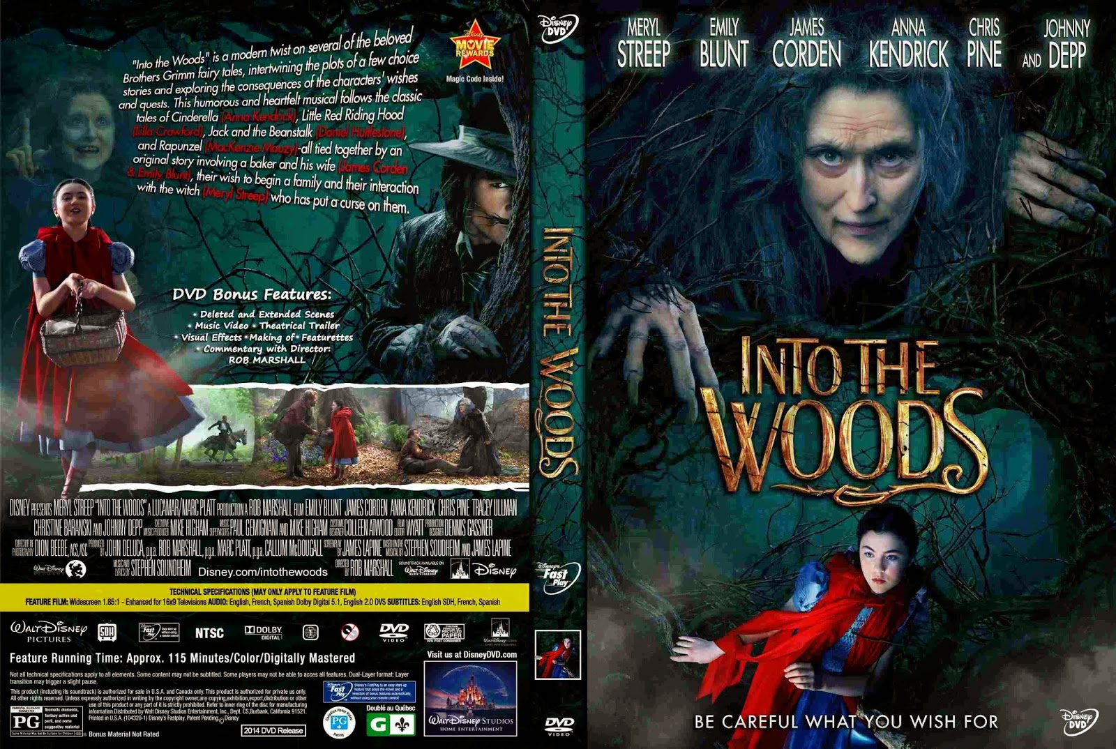 Into the Woods (2014) - DVD Cover Movie