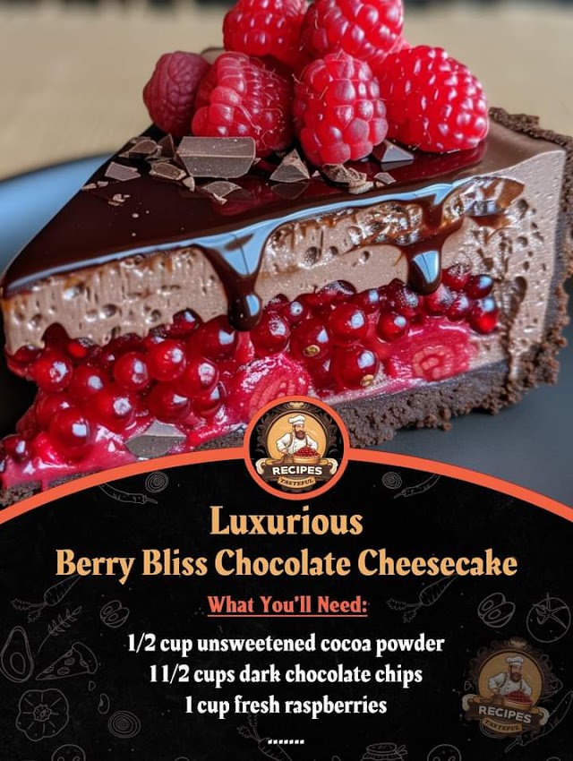 Rich, creamy, and absolutely irresistible! Dive into our Luxurious Berry Bliss Chocolate Cheesecake and satisfy your dessert cravings! ! 