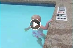 صدق او لا تصدق بالفيديو " رضيعة تسبح " baby swimming