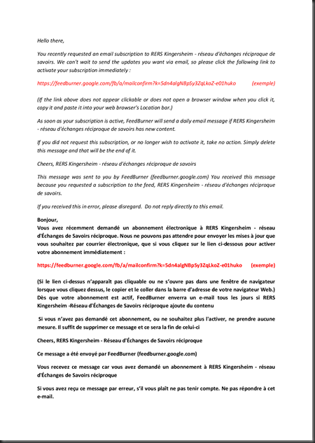 Abonnement blog