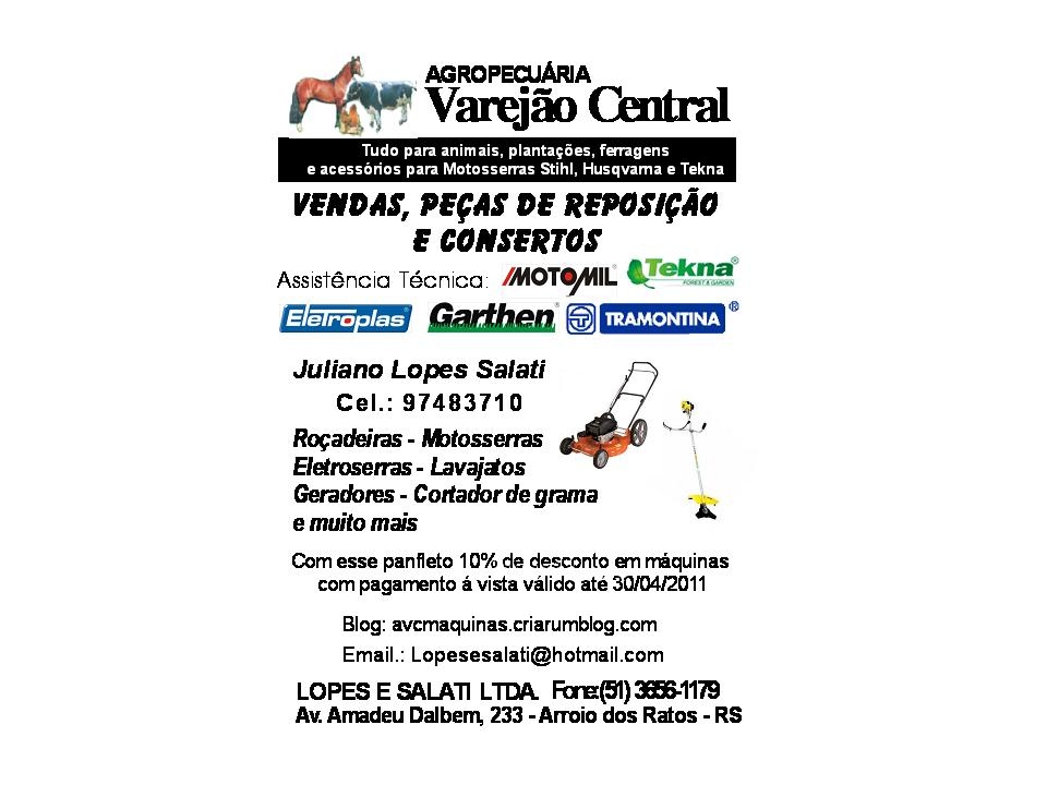 AGROPECUÁRIA E VAREJÃO CENTRAL