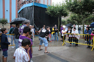 Campeonato de lanzamiento de chapela en las fiestas de Retuerto