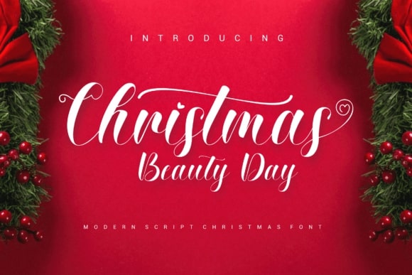 Download Free Font Script Christmas Beauty Day
