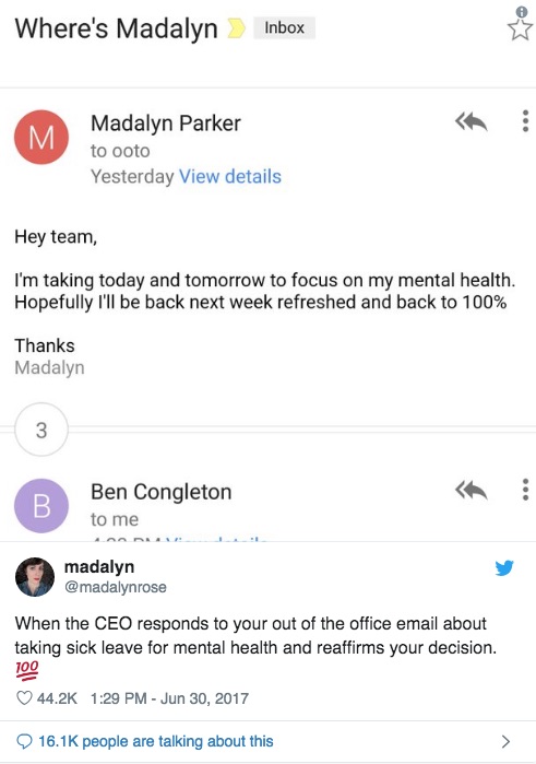 When This Woman Asked For A Mental Health Day, Her Boss’ Response Went Viral