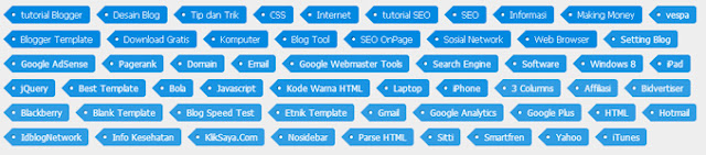 style label cloud pada blogger