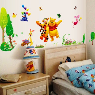 Contoh Desain Kamar Anak Tema Winnie the Pooh 2000