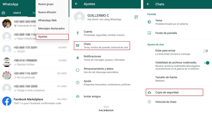 Recuperar mensajes borrados de WhatsApp