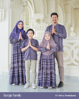 Koleksi Sarimbit Terbaru Jasmine Seroja Family Baju Muslim Seragam Couple Keluarga Motif Cantik Anggun Elegant Outfit ootd Lebaran Hari Raya Idul Fitr