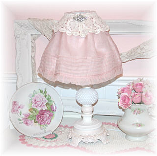 ~ Vintage Pieces Make a Lampshade ~