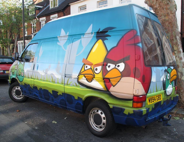 A VW Van with Angry Birds Livery