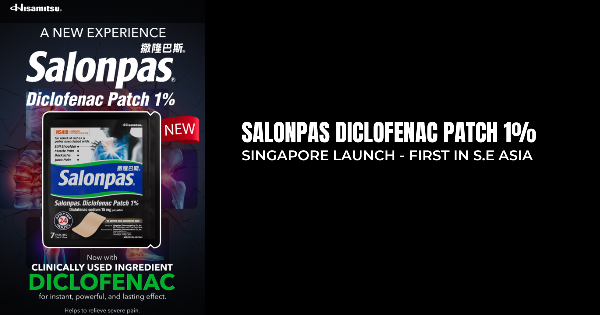 New Salonpas® Diclofenac Patch 1% : Instant, Powerful and Long Lasting Relief