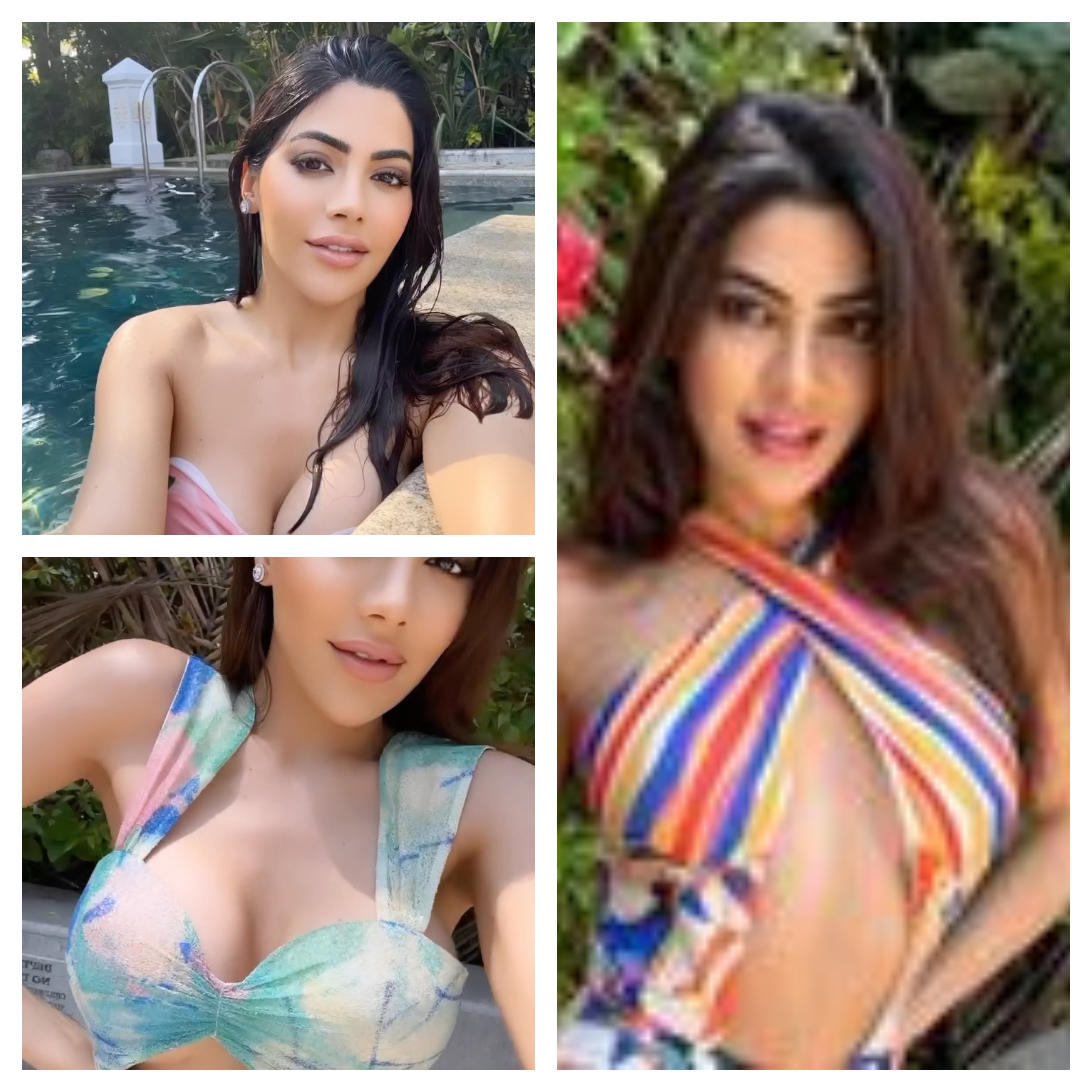 watch-viral-video-of-nikki-tamboli-posing-in-a-hot-bikini-in-a-pool