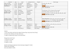 Jadwal Koor dan Among Tamu April 2022