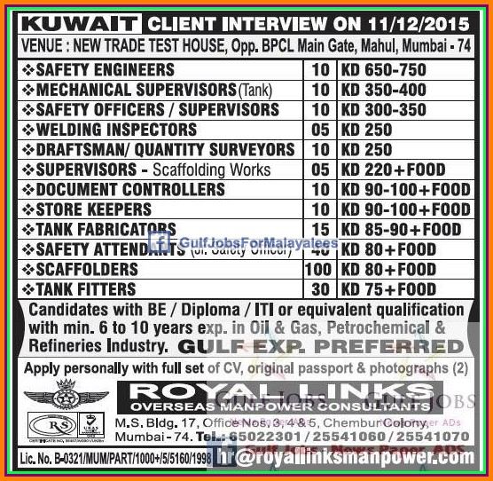 Large Oil & Gas Job opportunities for Kuwait