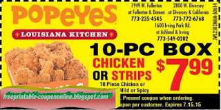 Free Printable Popeyes Chicken Coupons