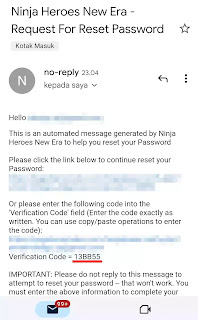 Buka email lalu copy kode yang dibutuhkan.