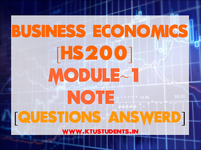 business economics notes hs200 model question paper solved
