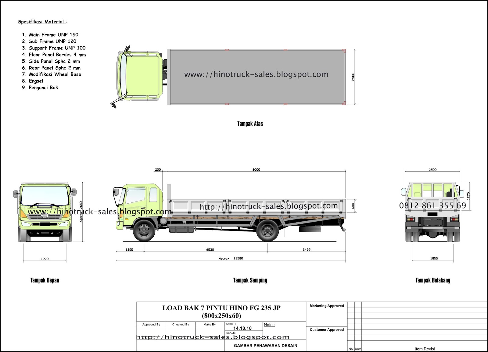 Sales Product HINO  Area Sumatera Barat TRUCK HINO  LOHAN 