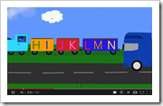 Transportation ABC song with first verse using upper case letters and second using lower case letters