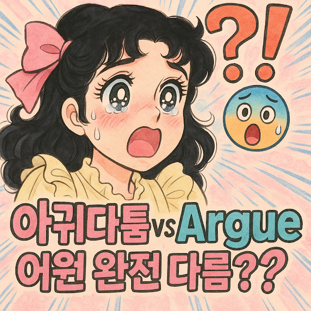 아귀다툼 vs Argue 어원 완전 다름?! 😱